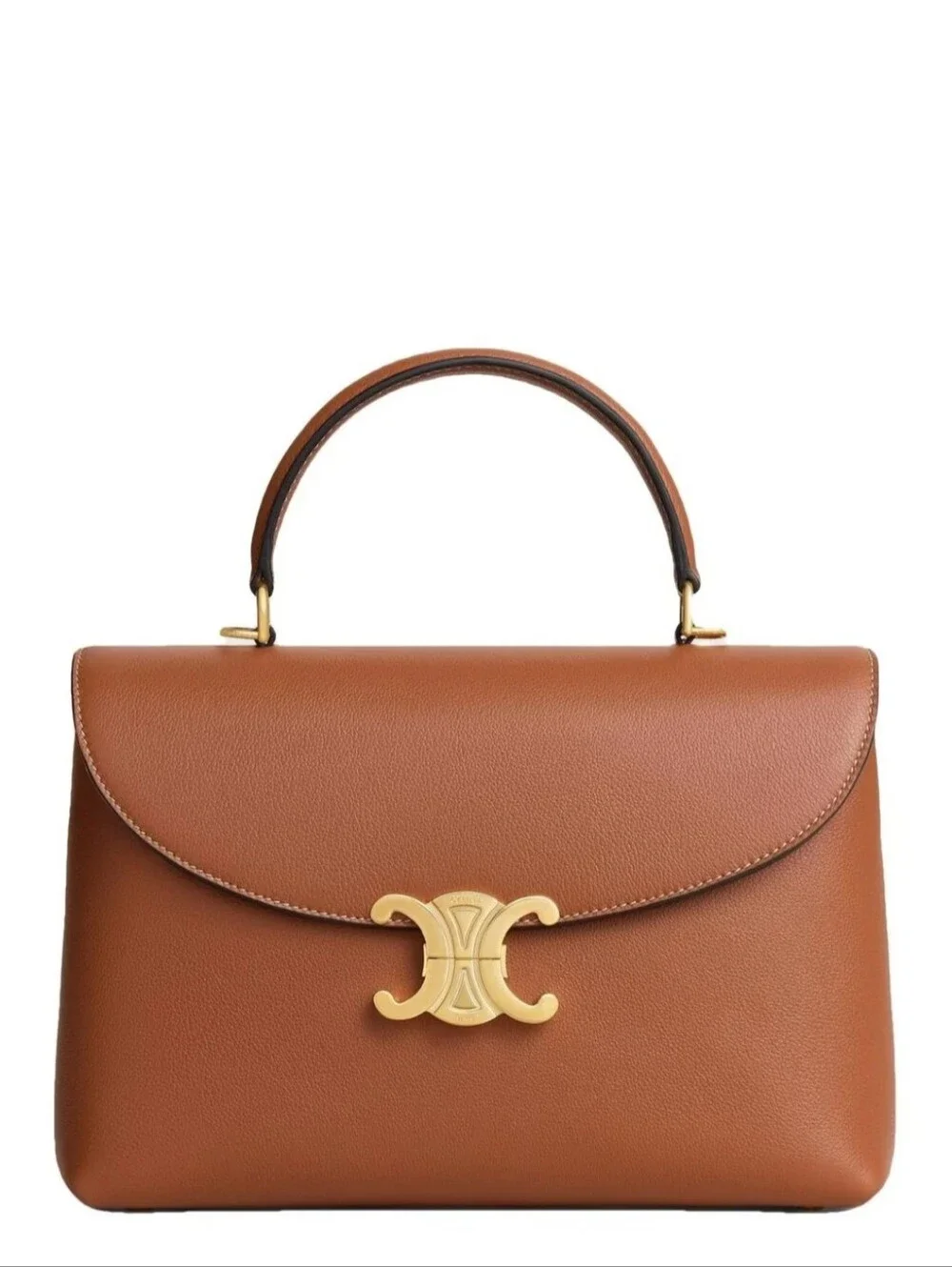 New!!! Celine Supple Calfskin Medium Nino Bronze Authenticated BROWN Tan - Picture 4 of 16